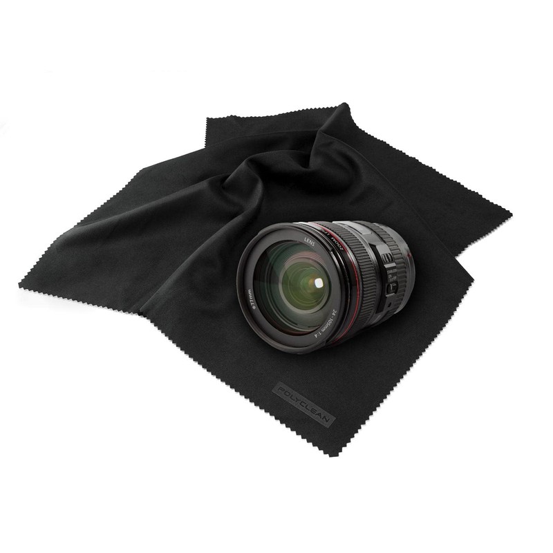 POLYCLEAN 2 x Microfibre Cleaning Cloths for Glasses and Displays