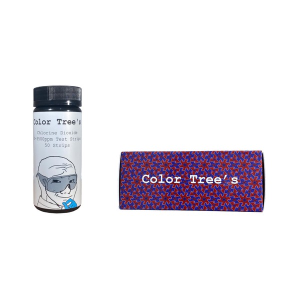 Color Tree's CDS 0-3500ppm Chlorine Dioxide (ClO2) Test Strips -