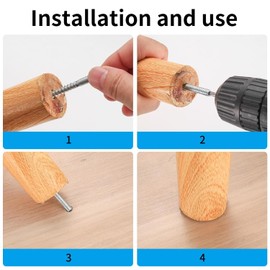 TA-VIGOR 8Pcs Double Headed Bolts Dowels, M8*50mm Double Ended Screws, Metal Screw Dowels Hanger Bolts for Woodworking Connector Joining Furniture Legs Professional Carpenters DIY