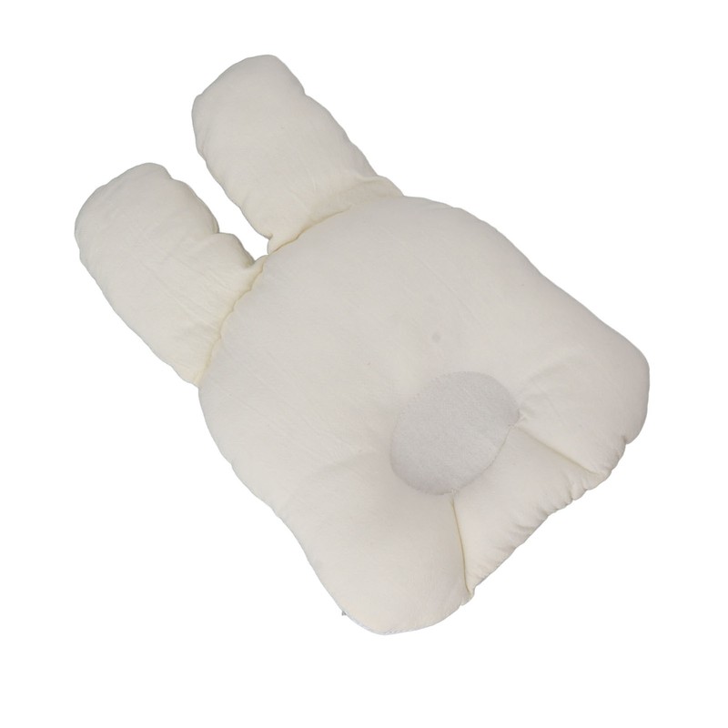 Baby Pillow Recessed Rabbit Ear Shaped 21.5cm Width Soft Breathable