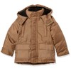 Vertical '9 Boys' Big Parka Jacket, Dark Khaki, 3T