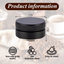 VIVIIHOO Espresso Distributor 58 mm Diameter Black Stainless Steel Coffee Leveler and Distributor for Perfect Extraction of Barista Quality