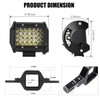 Compatible for 4-Row Hitch LED Lights Bar with 2.5 Inch
