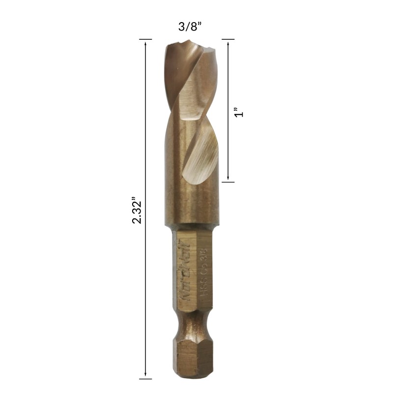 NordWolf M35 Broca de cobalto de 3/8 pulgadas para acero