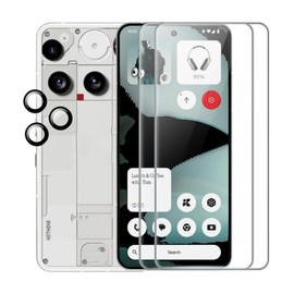 Fhyeugfy Tempered Glass Screen Protector Compatible for Nothing Phone 3 with Camera Lens Protector,9H Hardness,Anti-Scratch,High Definition(2+3 Pack)