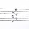 SILVERCUTE Tiny S Letter Pendant Necklace For Girls Lady Silver