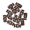 Mandala Crafts Brown Shock Cord & Plastic Cord Locks for