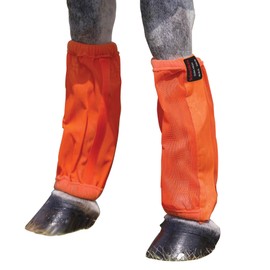 Schneiders Dura-Mesh II Non-Fitted Horse Fly Boots | Set of 4 | Protection & Durability | 1000D Mesh | 70% UV Shielding | Color Orange/Orange | Size Draft (15 1/2" Tall)