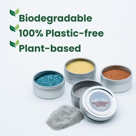 Eco-Friendly Glitter | Biodegradable | 4 Colors | Costume | Body Art | Arts and Crafts | Safe | Quality