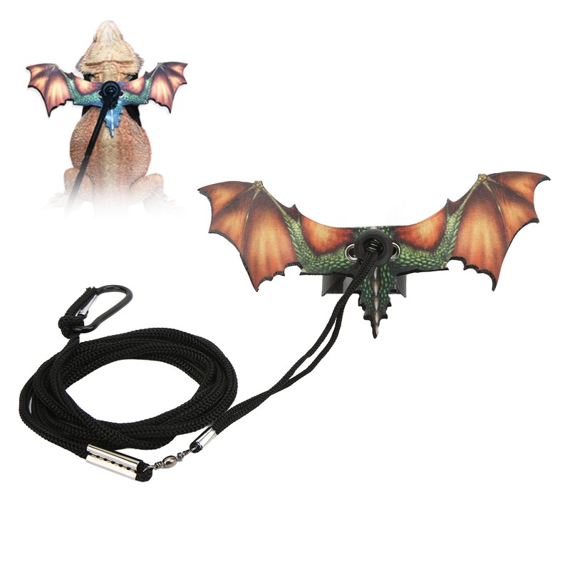 Small Reptiles Animals Harness Soft Adjustable Bearded Dragon Leash for