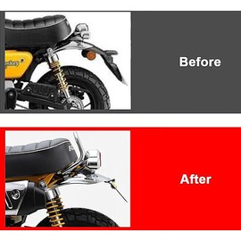 LED Tail Tidy Fender Eliminator Compatible with MONKEY 125 Z125ma 2018-2024 Motorbike Monkey125 License Plate Holder Red
