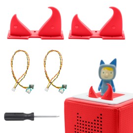 Toniebox Replacement Ears and Replacement Cable with Screwdriver, Cable Replacement, Replacement Parts for Tonies Volume Button, Pack of 2 (Red)