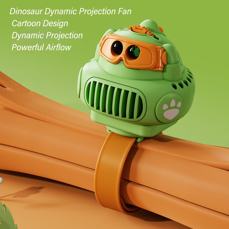 Projection Watch Fan Portable Wrist Fan with Dinosaur Dynamic Projection