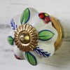 NOVICA Floral Ceramic Nickel Plated Brass Cabinet Knobs, Multi Color,