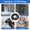 RUMOSE 98-inch Extra Long Flexible Matte Black Shower Head Extension
