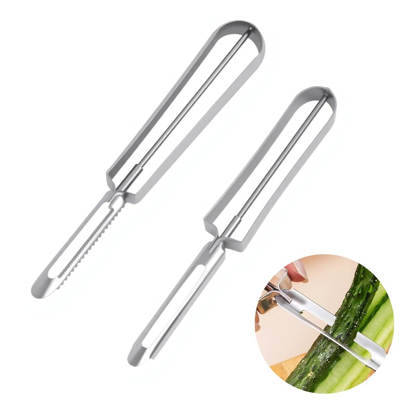 2 Pcs Stainless Steel Vegetable Peelers, Kitchen Potato Carrot Peelers