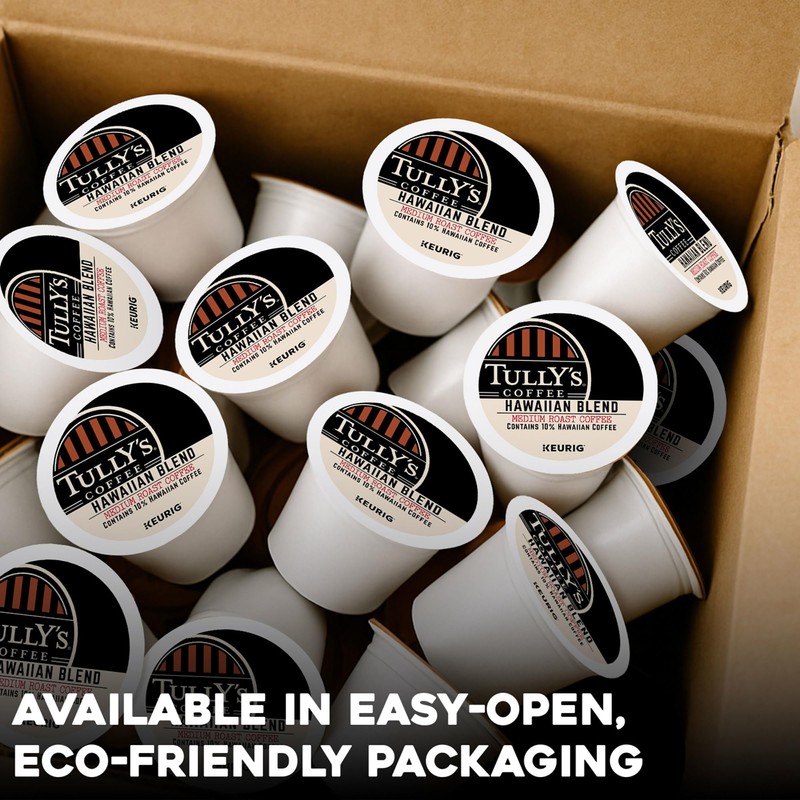 Tully's Coffee Hawaiian Blend Keurig Single-Serve K-Cup Pods, Medium Roast,
