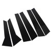 6Pcs B Pillar Posts Trim Glossy Black Exterior Window Decal