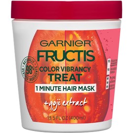 Garnier Hair Care Fructis Color Vibrancy Treat 1 Minute Hair Mask With Goji Extract, 13.5 Fl Oz (Pack of 1)