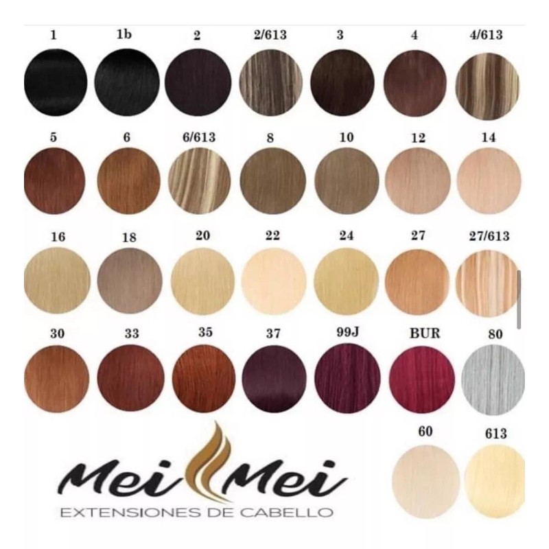 Humano Extensiones De Cabello Meimei 100% Naturales Humano 18 Pul