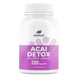 NUMAD Acai Detox 120Caps, Cleanse,   (Psyllium Powder, Acai Berry, Chlorella)
