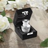 Reminded Small Cremation Memorial Urn for Human Ashes, White and