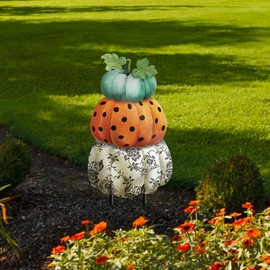 Briarwood Lane Patterned Pumpkins Fall Metal Art 30" x 13"