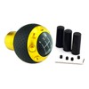 Thruifo 5 Speed Gear Shifter Knob, Leather & Aluminum Automatic