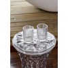 2 piece Simple Transparent Vertical-Striped Bathroom Glass Toothbrush Cup and