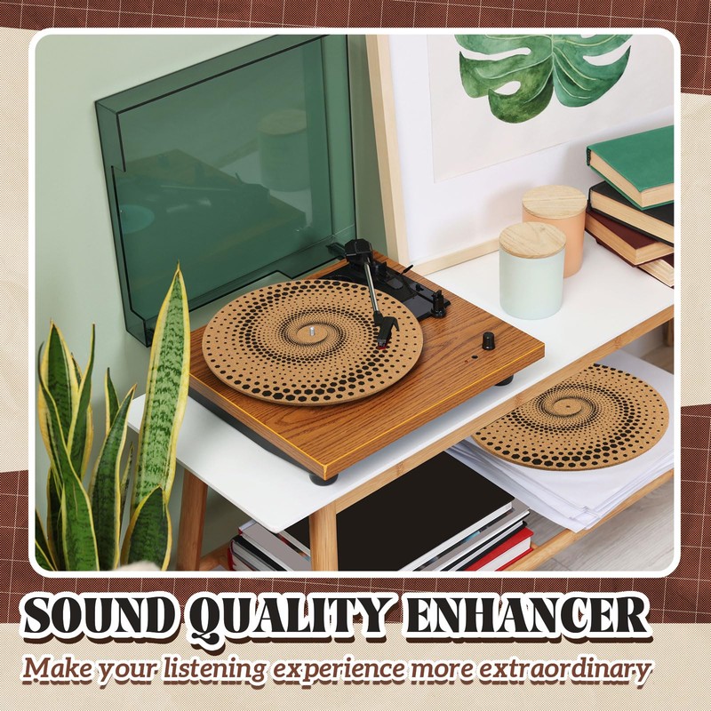 Briwooody Cork Turntable Mat/3mm Thick for Better Sound Support on