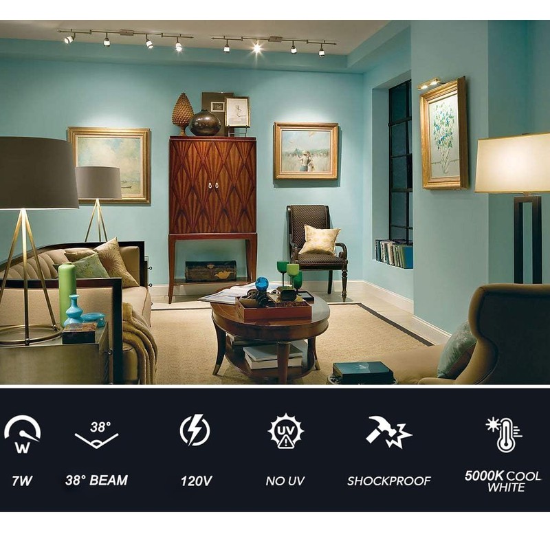 Ivyemons GU10 LED Dimmable Bulb 5000K Daylight White Flicker-Free, GU10