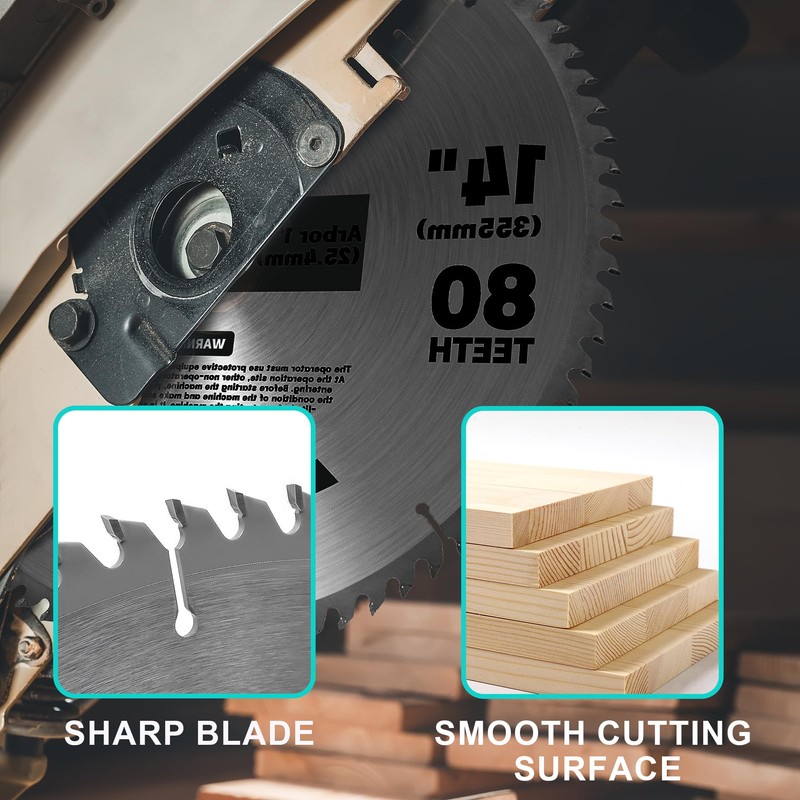 7-1/4 Inch Circular Saw Blade 60T, 5/8 Inch Arbor, Alternate