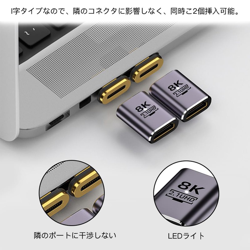 LIANHATA HDMI Magnetic Converter Adapter, 8K 60Hz, Video Output Support,