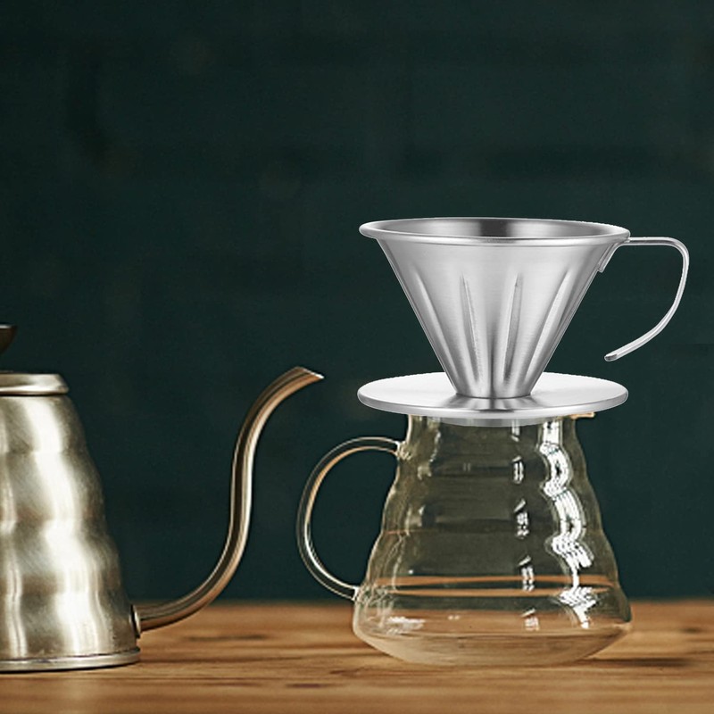 MERMOO YILAN Pour Over Coffee Dripper Stainless Steel Metal Reusable