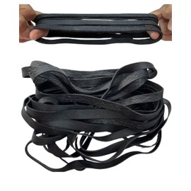 Large Rubberbands Highly stretchable Heavy Duty Reusable Home,Office Supply, File Folders, barbage Can 20 pcs (Black) Rubber Bands