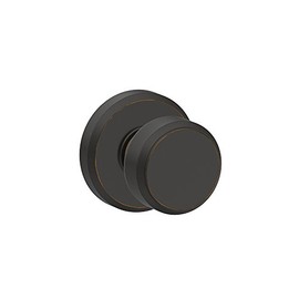 SCHLAGE Knob with Greyson Trim Non-Turning Lock, Aged Bronze (F170 BWE 716 GSN)