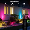 SUNTHIN Outdoor Landscape Lighting with Remote, RGBW Color Changing Spot