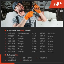 A-Premium Transmission Oil Pan with Drain Plug Compatible with Jeep Wrangler 2018-2024, Grand Wagoneer 2022, 2.0L 3.0L 3.6L 6.4L