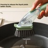 Soap Dispensing Dish Brush with Handle - Kitchen Scrub Brush