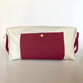 KELAMY Travel Toiletry Bag Small Canvas Dopp Kit Lightweight for Women and Men (Winery)