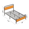 soges Twin Platform Bed with Upholstered Headboard and Footboard, Heavy
