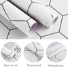 Fiula White Hexagon Wallpaper Peel and Stick Wallpaper Grey and