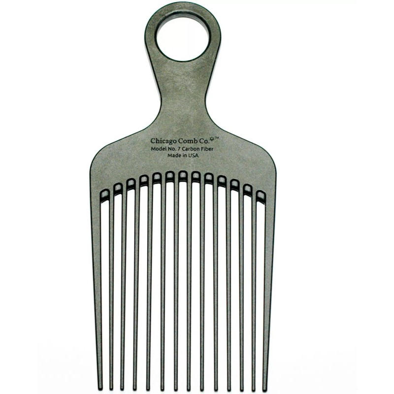 Chicago Comb Model 7 Carbon Fiber detangling, lift & pick
