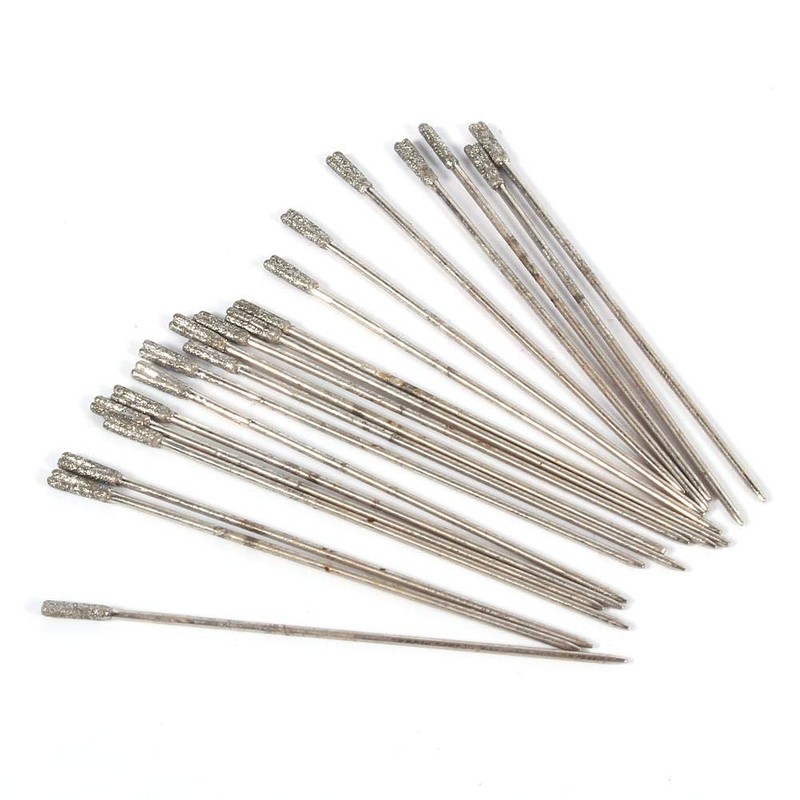 Jadeshay Diamond Drill Bit,20pcs Glass Jewellery Drill Bits Tipped 1mm