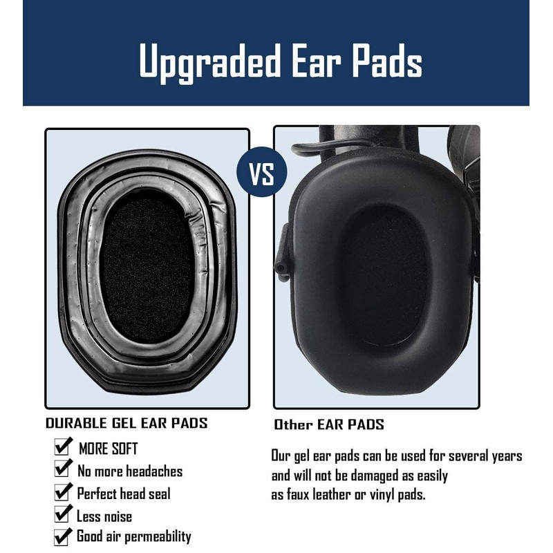 PROHEAR GEP03 3-Pack Upgraded Gel Ear Pads for Walker's Razor