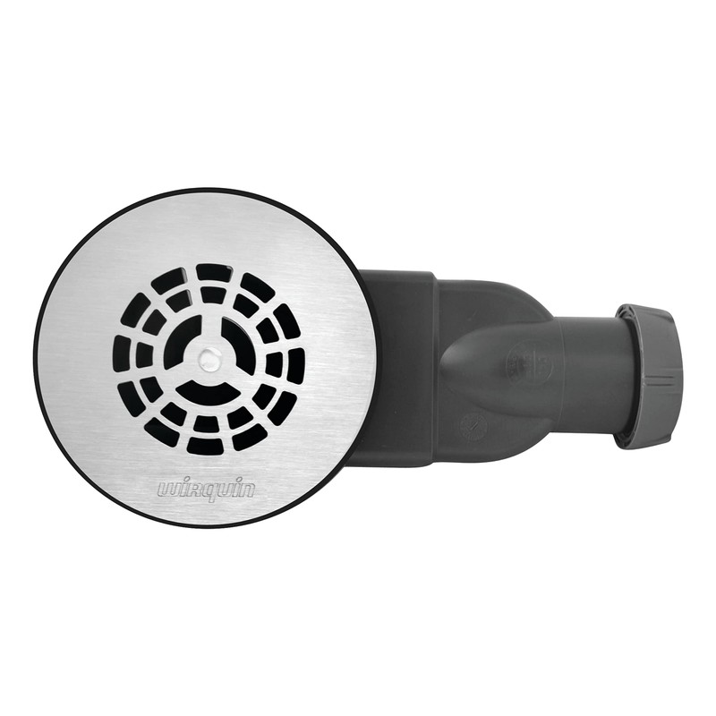 Wirquin 30723394 Slim Shower Drain with Stainless Steel Grille for