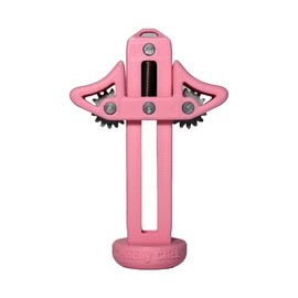 Pinchy Click: Clicking Geared Fidget Pincher, Multi-Sensory Tactile Fidgeting for ASD and ADHD, 3D Printed in USA, with Keychain Hole - Color: Pink
