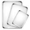 TeamFar Baking Sheet Set of 3, 16/12.5/9.3 Inch Stainless Steel
