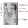 TekDeals Toothpaste Dispenser + 5 Toothbrush Holder Set Wall Mount