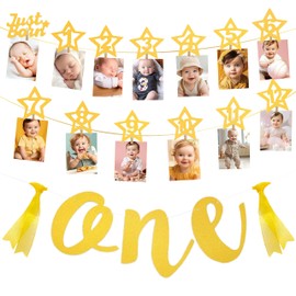 HaHaHa! 1 Year Old Garland, Banner, Photo, Commemorative, Celebration, Baby Photography, First Year, Staging, Shinning, Birthday, Decoration, Baby Party Decoration (ONE)